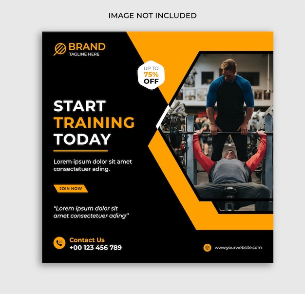 Fitness social media post design