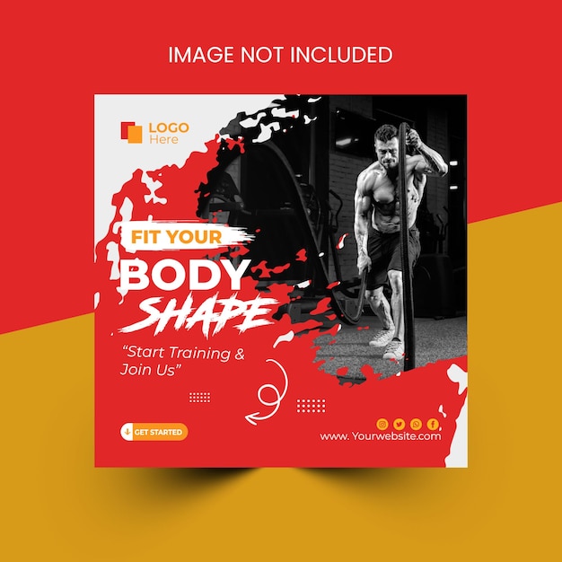 Fitness social media post template