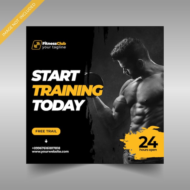 Fitness social media post template