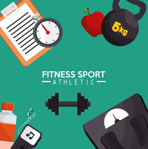 fitness sport atletisch posterontwerp