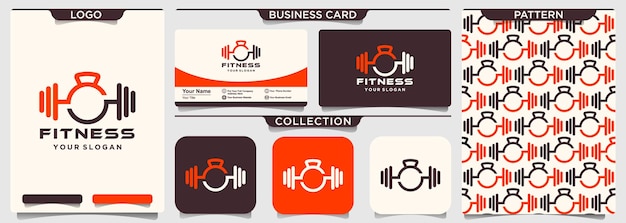 Fitness sport body building logo icon   template