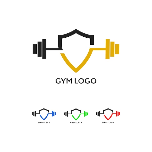 fitness and strength gym logo and icon