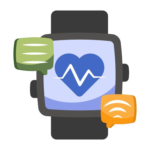 Vector fitness tracker icon editable vector