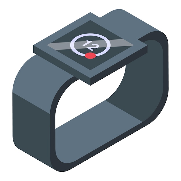 Fitness tracker icon isometric vector smart device health data