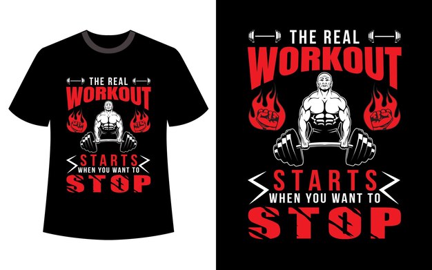 Vector fitness tshirt design gym tshirt design