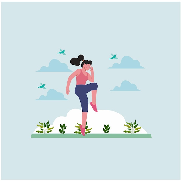 フィットネスのベクトルイラストレーション (Fitness Vector Illustration)