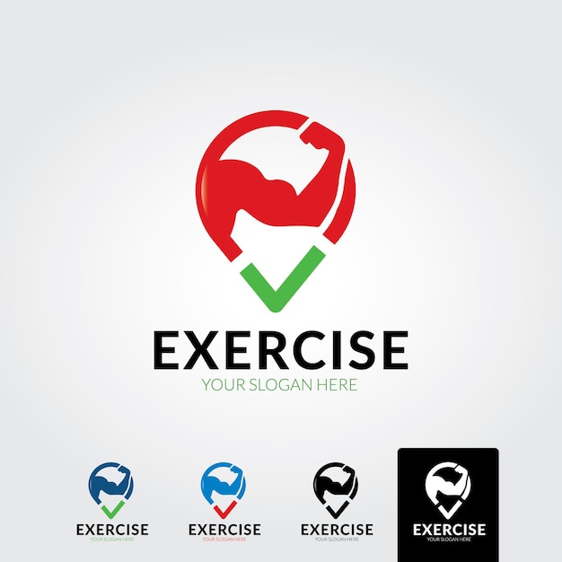 Fitness vector logo ontwerp sjabloonontwerp voor sportschool en fitness vector