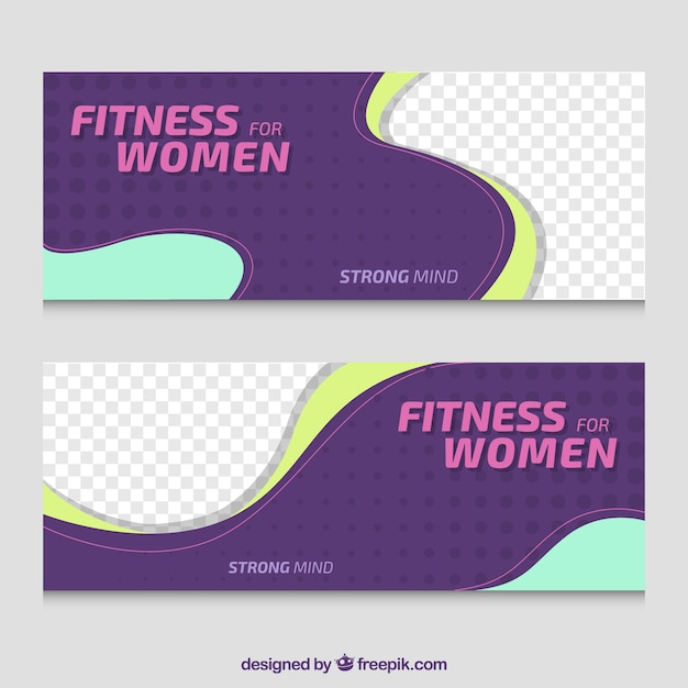 Fitness voor vrouwen banners