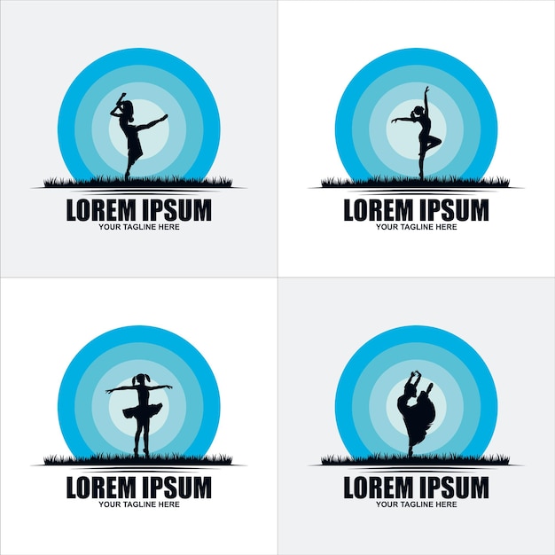 Fitness women logo design