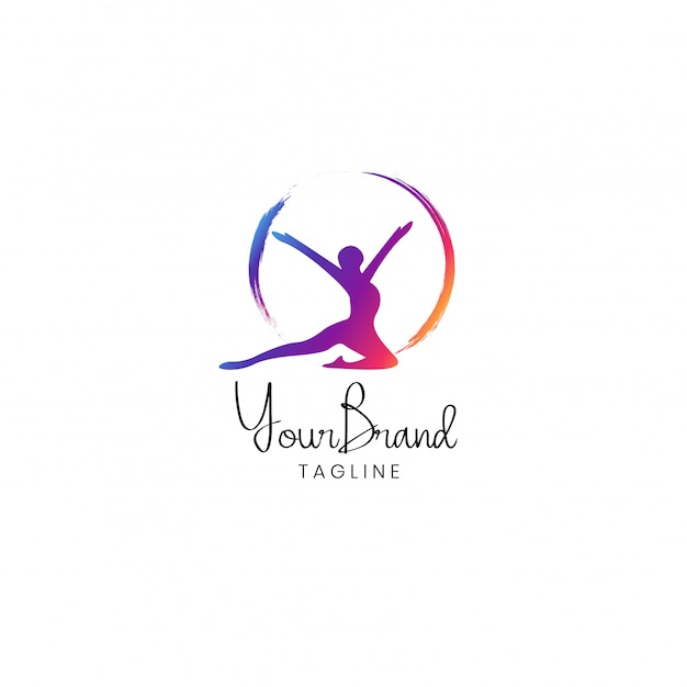 Fitness women logo design