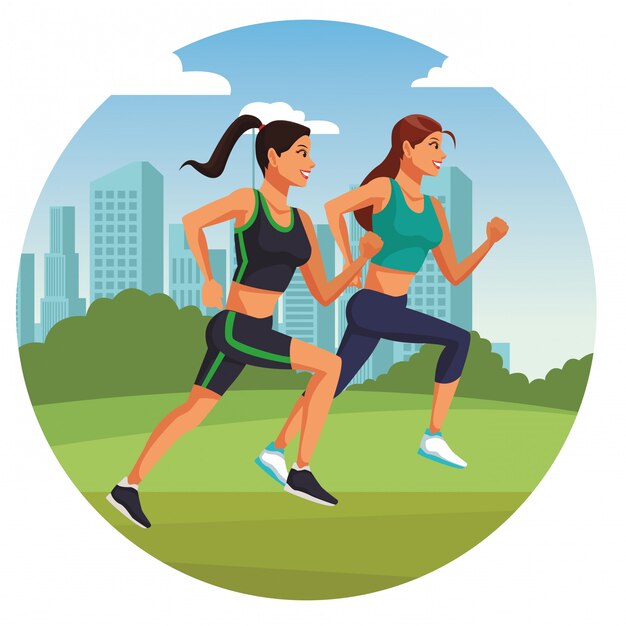 Fitness women running