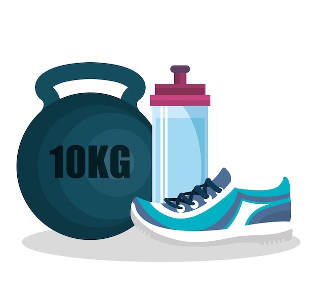 fitnessapparatuur pictogram instellen