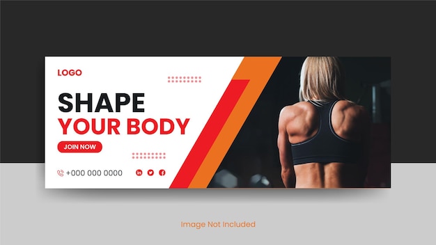 Fitnessgym facebook cover template