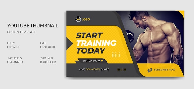 Fitnessgym 유튜브 썸네일 템플릿