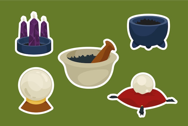 Vector five fortune teller icons