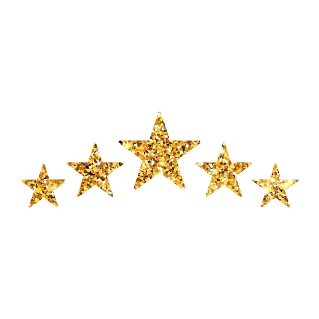 Five gold stars customer product rating review