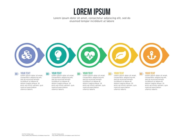 five infographic element and presentation template