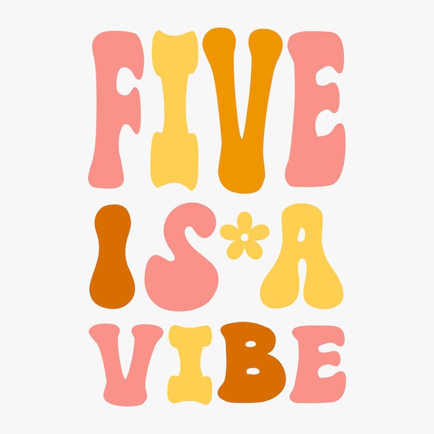 Five is a vibe retro t shirt