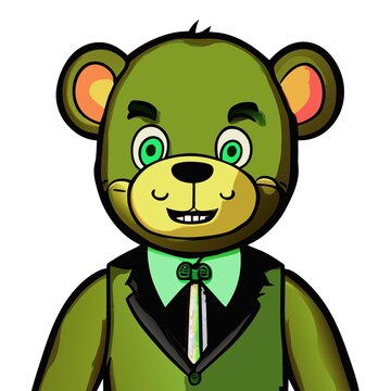 Five Nights At Freddys Teddy Bear Adesivos Clipart Vetor PNG