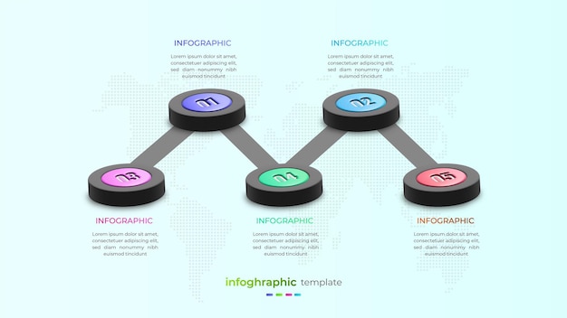 Five option 3d creative infographic element