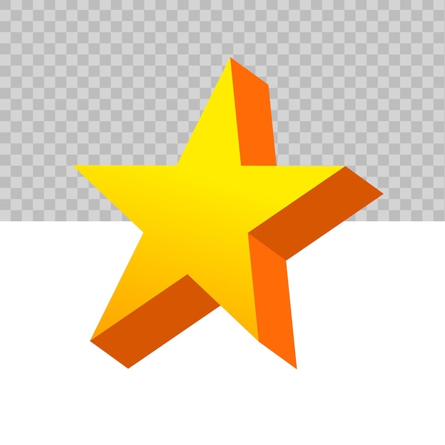 Пятиконечная звезда, закладка изометрическая плоская икона. 3D векторные красочные иллюстрации. Пиктограмма на белом фоне