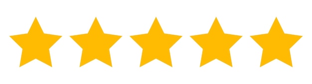 Five star rating icon. rating stars - vector. flat stars isolated