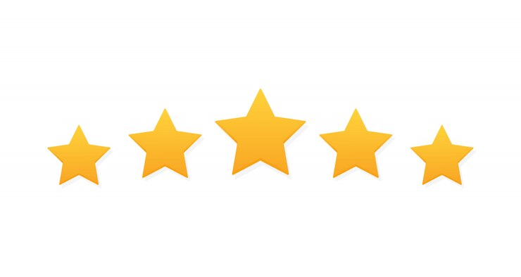 Vector five stars customer product rating review