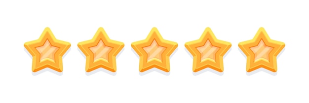 Five stars customer rating review illustration