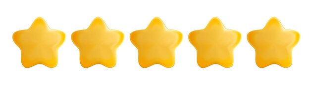 five stars rating icon 3d