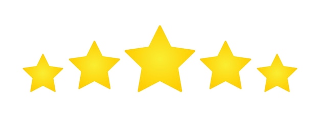 Five stars rating sign