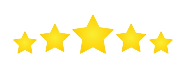 Five stars rating sign