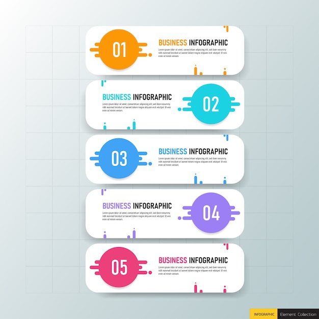 Infografica aziendale in cinque passaggi