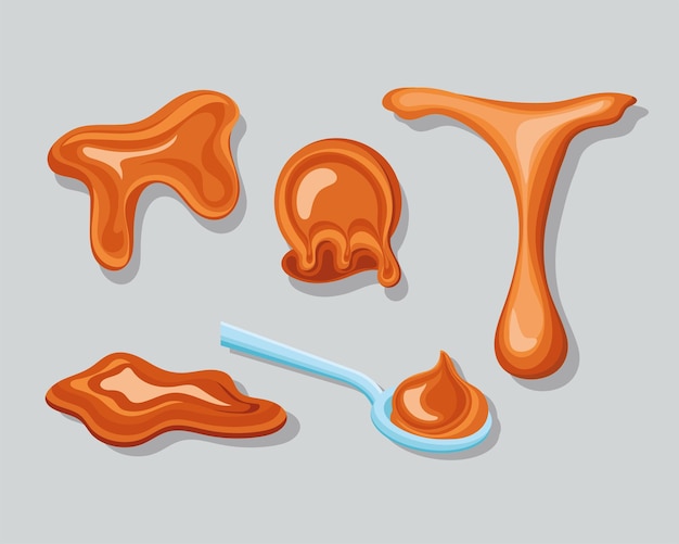 Vector five sweet caramels icons