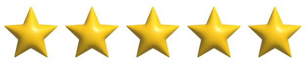 5つの黄色い星