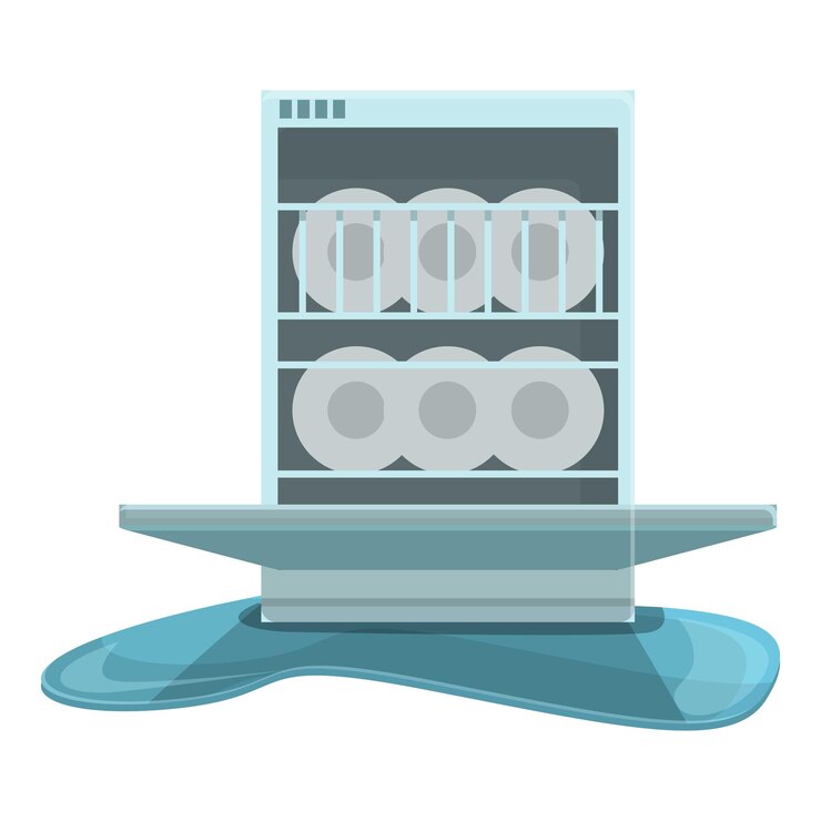 Vector fixing appliance icon cartoon vector repair machine home dishwasher