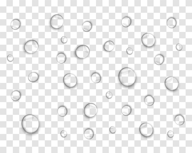 Fizzy bubbles on a transparent background.