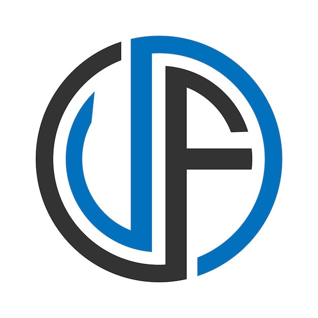 Vettore progettazione del logo fj