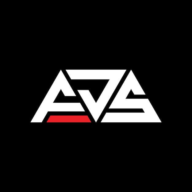 FJS 三角形字母标志设计与三角形形状 FJS三角形标志设计 单体 FJS 三角形矢量标志模板与红色 FJs 三角形标志 简单 优雅和奢的标志 FJS