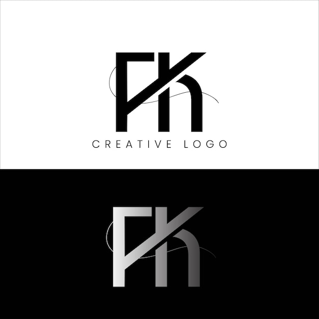 FK beginletter logo ontwerp