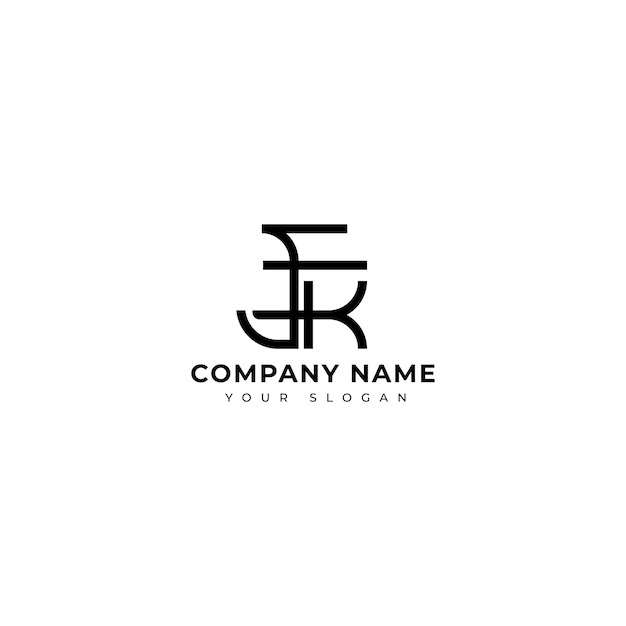 Fk Initial signature logo vector design