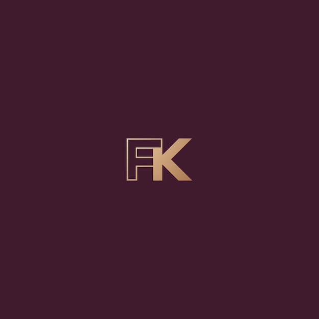 Vector fk logo design vector image