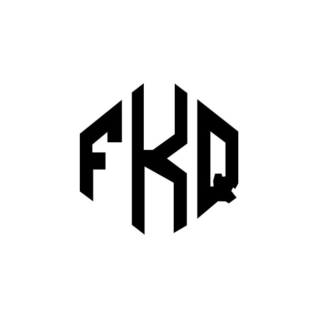 Fkq letter logo ontwerp met veelhoek vorm fkq veelhoek en kubus vorm logo ontwerp fkq zeshoek vector logo sjabloon witte en zwarte kleuren fkq monogram bedrijf en vastgoed logo