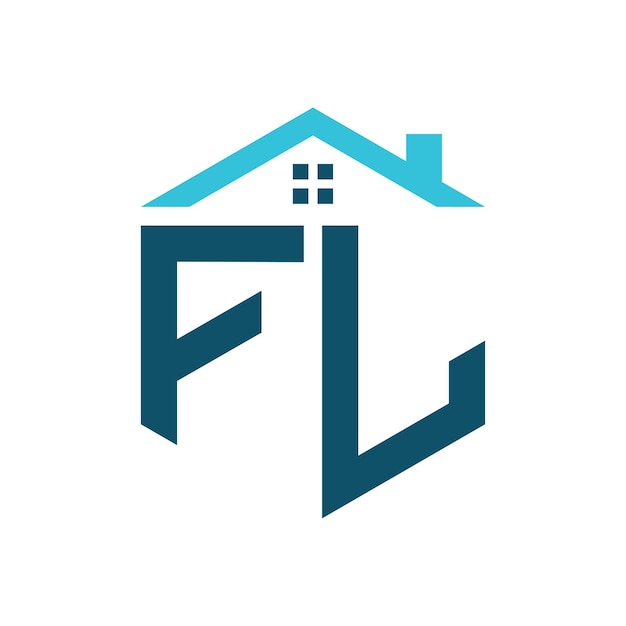 FL House Logo Design Template Letter FL Logo for Real Estate Construction or any House Related Business
