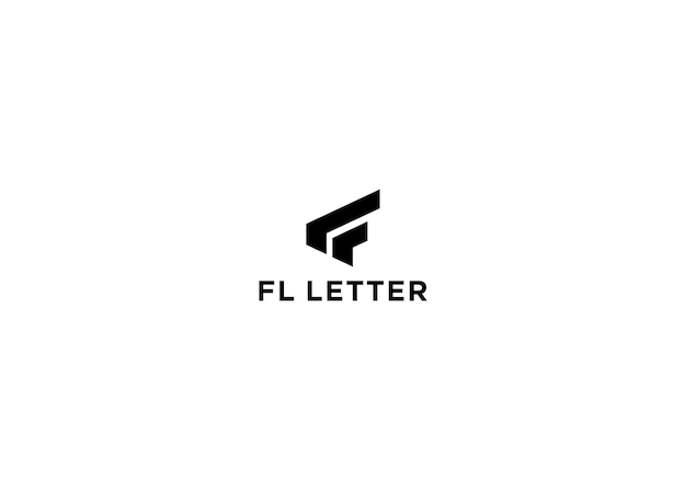 fl letter logo design vector illustration 