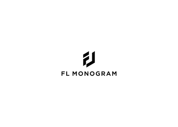 Vector fl monogram logo design vector illustration