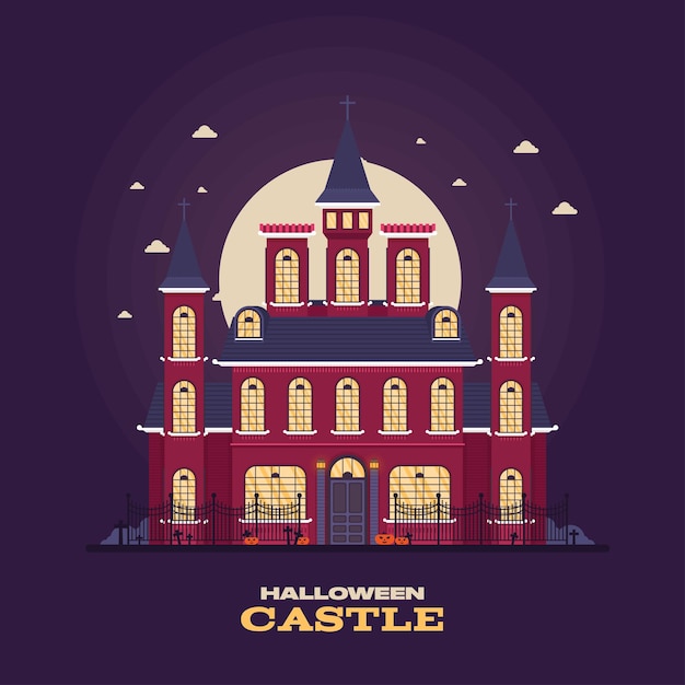 Fla haunted halloween castle night castle ужасный замок в ночи