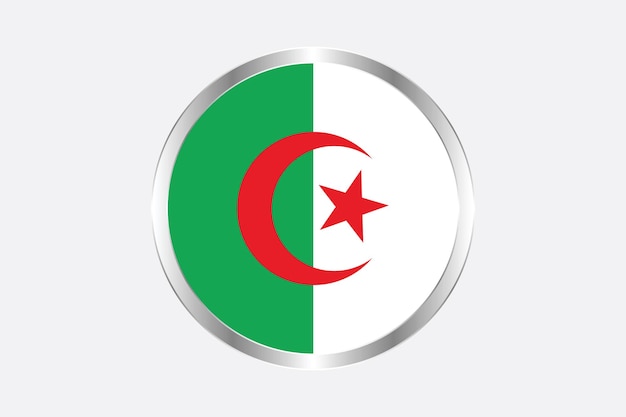 Flag of Algeria original and simple Algeria flag vector illustration of Algeria flag