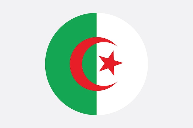 Flag of Algeria original and simple Algeria flag