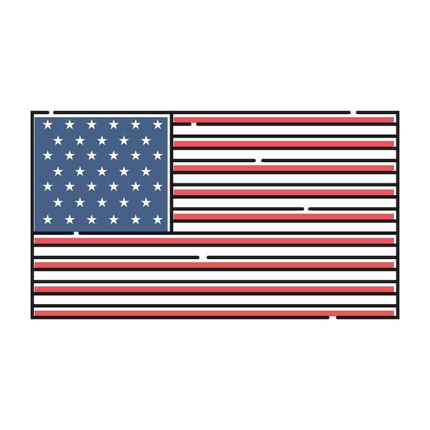 Vector flag for american independent day celebration