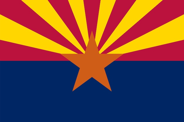 Vector flag of american state arizona